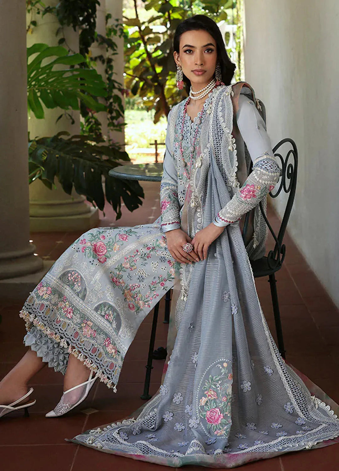 Kalani by Republic Womenswear Embroidered Lawn Suits Unstitched 3 Piece RW25KL RP-D7B Hoor - Summer Collection
