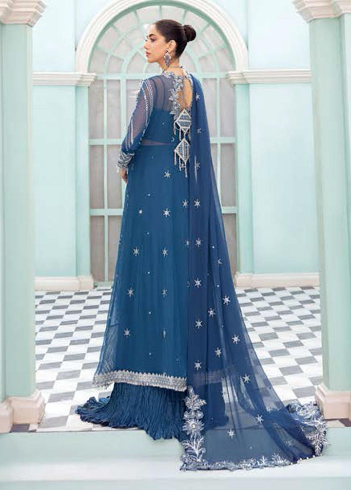 Kalidaar By Roheenaz Embroidered Chiffon Suits Unstitched 3 Piece RO22K RCH-22-01 - Luxury Collection