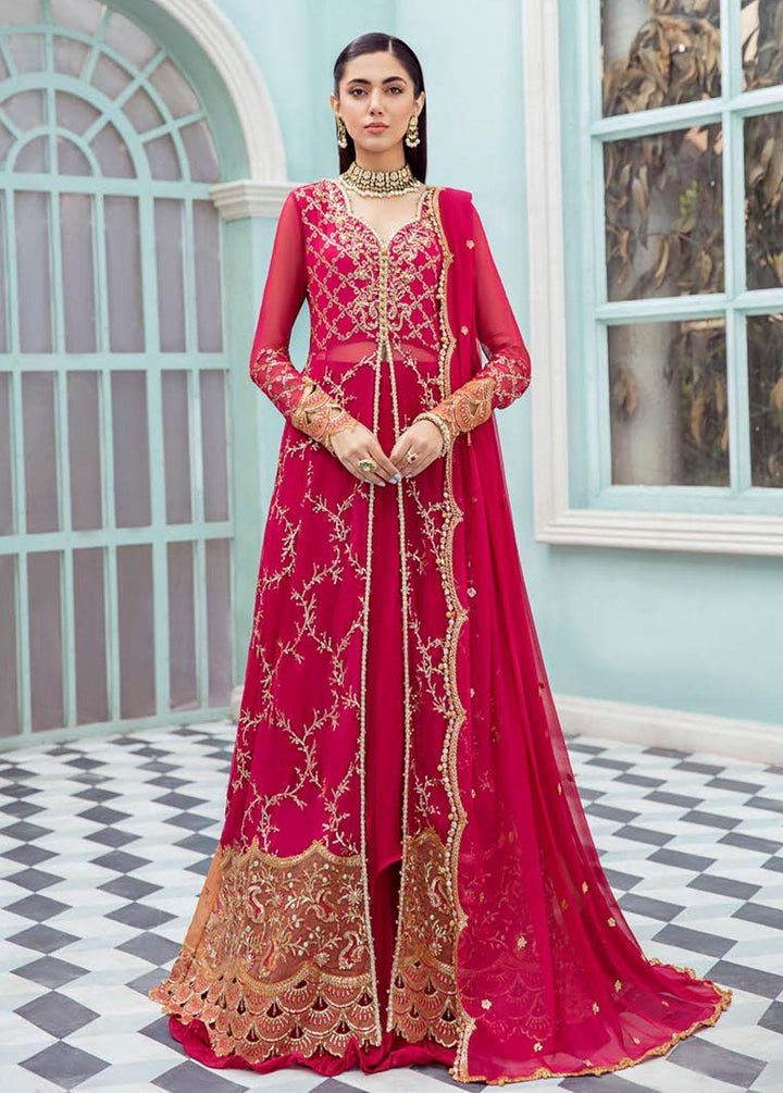 Kalidaar By Roheenaz Embroidered Chiffon Suits Unstitched 3 Piece RO22K RCH-22-05 - Luxury Collection