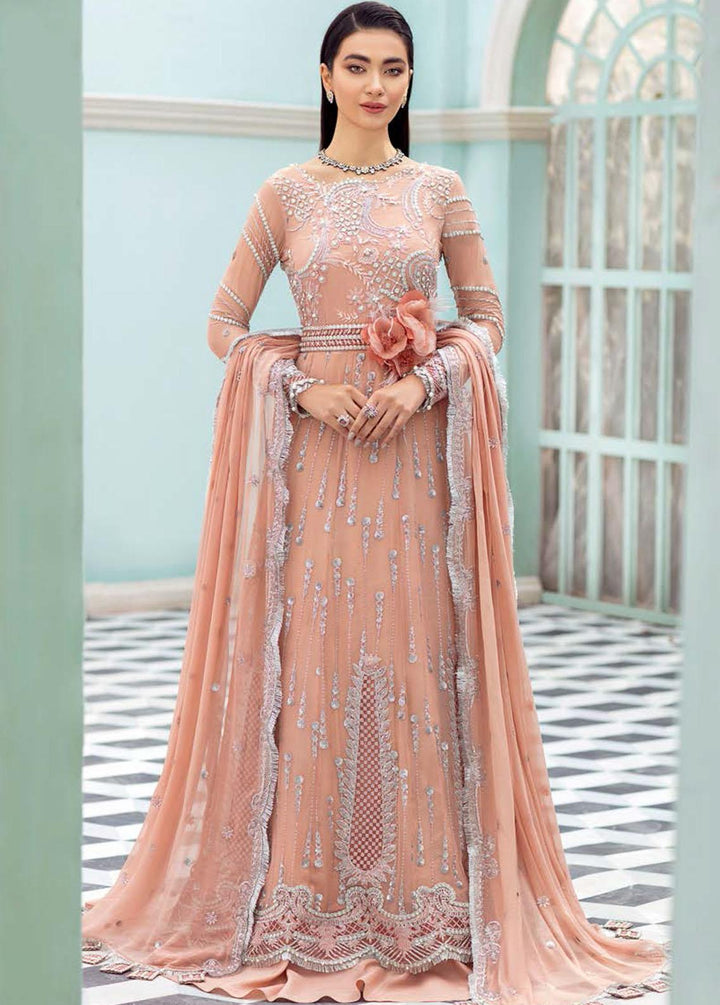 Kalidaar By Roheenaz Embroidered Chiffon Suits Unstitched 3 Piece RO22K RCH-22-07 - Luxury Collection