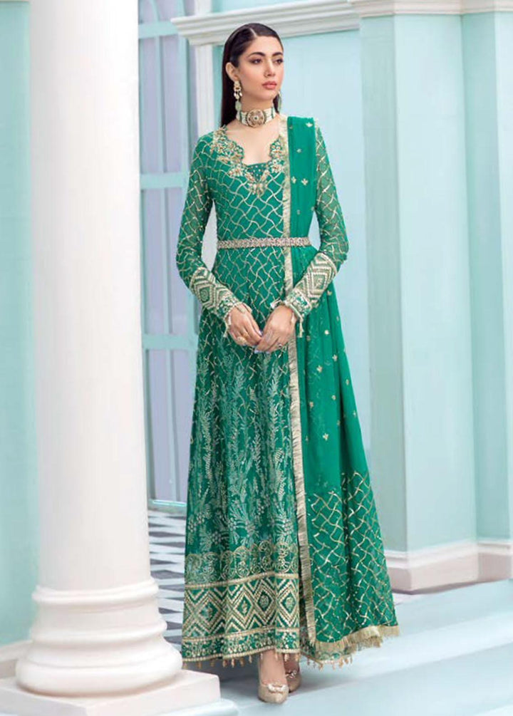 Kalidaar By Roheenaz Embroidered Chiffon Suits Unstitched 3 Piece RO22K RCH-22-08 - Luxury Collection