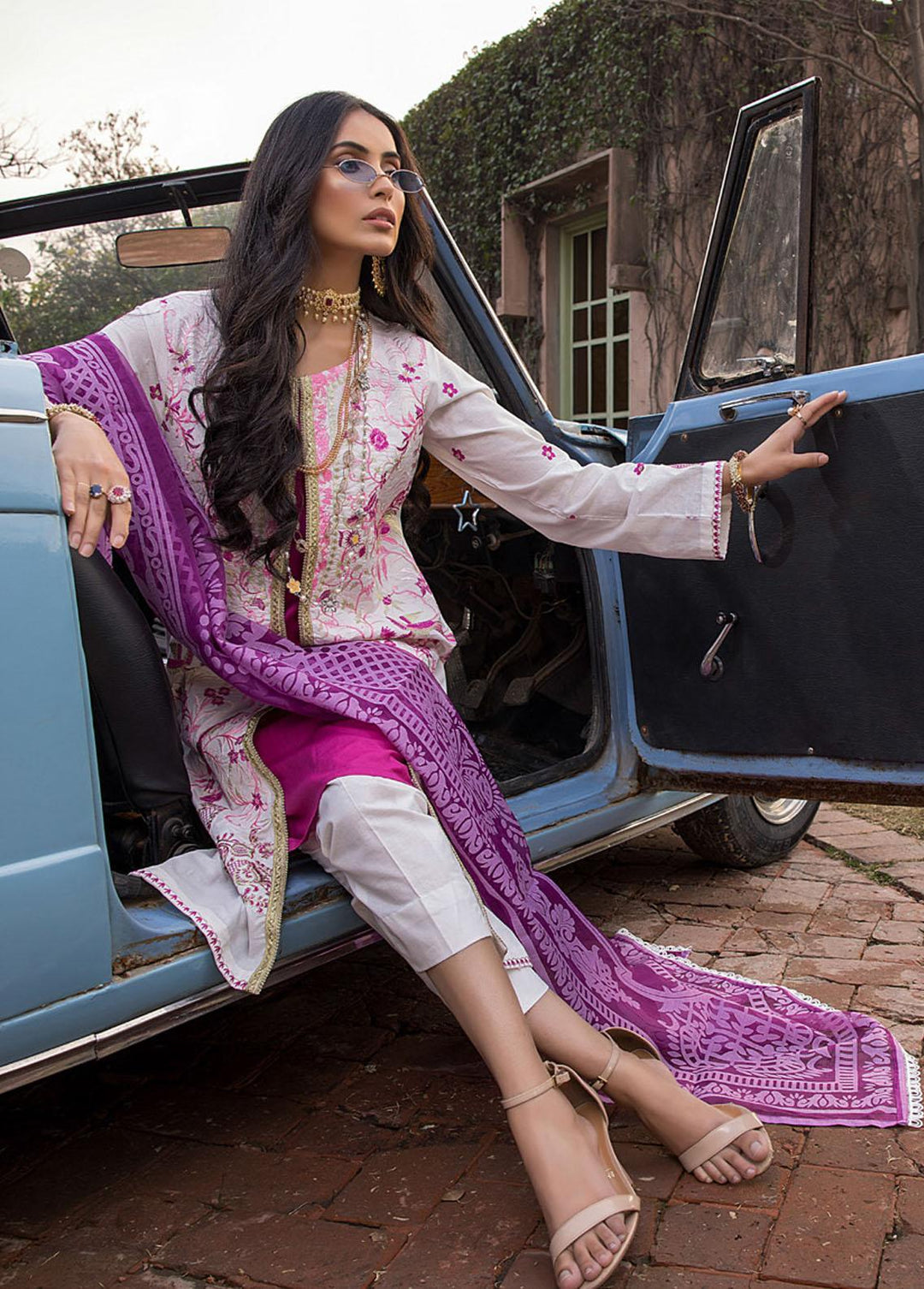 Kalyan By ZS Textiles Embroidered Chikankari Suits Unstitched 3 Piece ZS22K 02 - Summer Collection