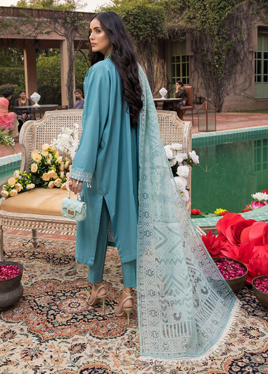 Kalyan By ZS Textiles Embroidered Chikankari Suits Unstitched 3 Piece ZS22K 03 - Summer Collection