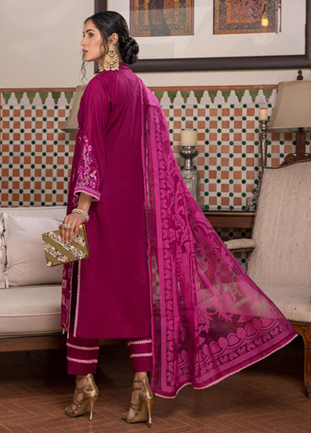 Kalyan By ZS Textiles Embroidered Chikankari Suits Unstitched 3 Piece ZS22K 07 - Summer Collection