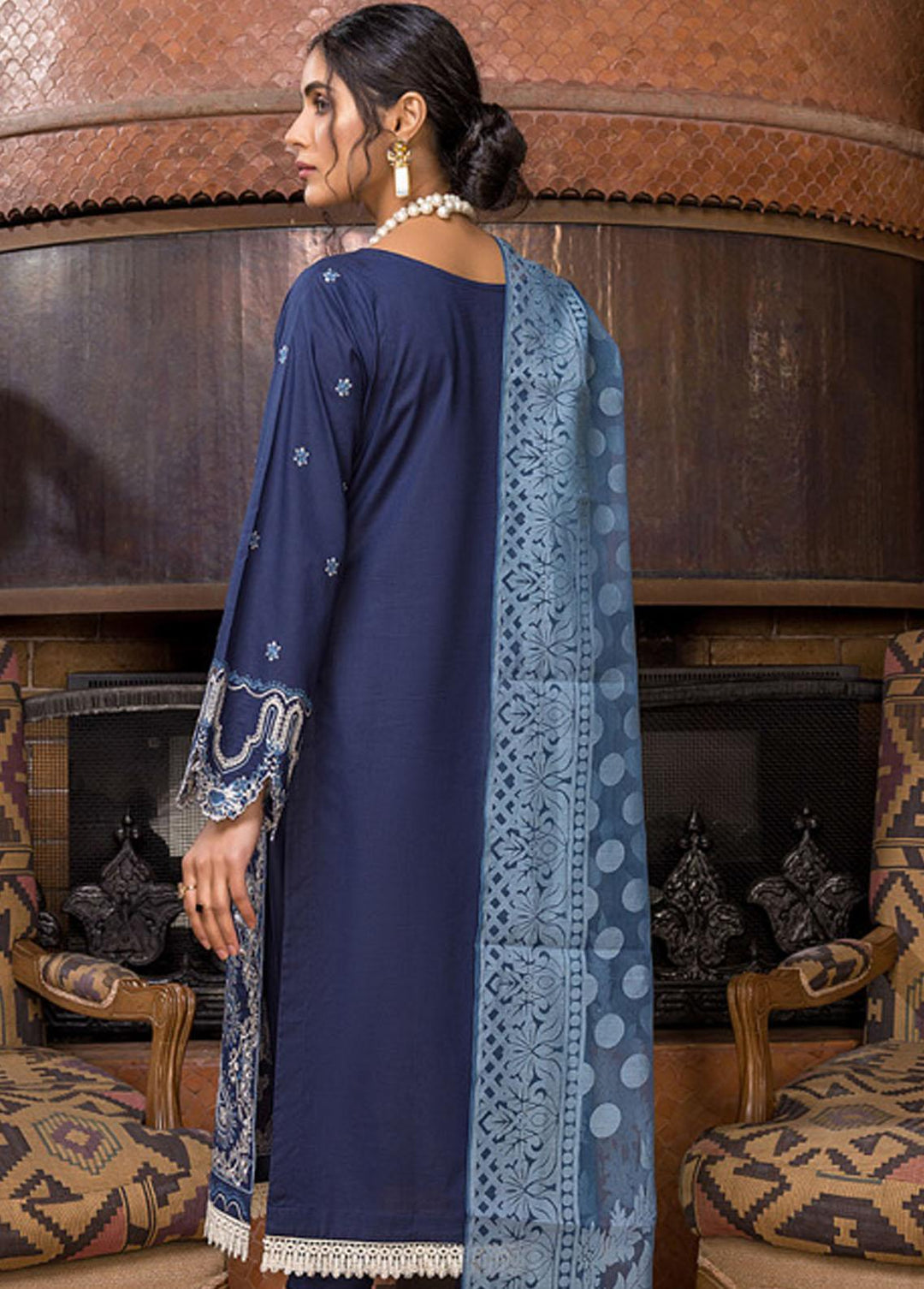 Kalyan By ZS Textiles Embroidered Chikankari Suits Unstitched 3 Piece ZS22K 08 - Summer Collection