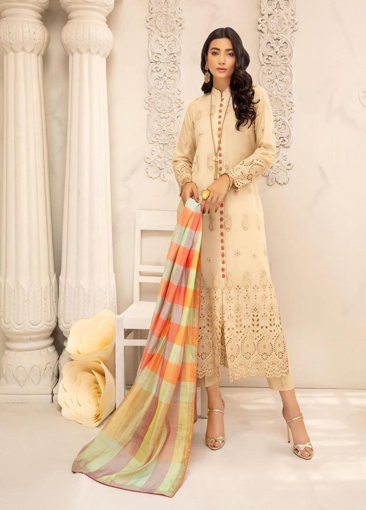 Kalyan by ZS Textiles Embroidered Chikankari Suits Unstitched 3 Piece ZS21KC-6 02 - Festive Collection