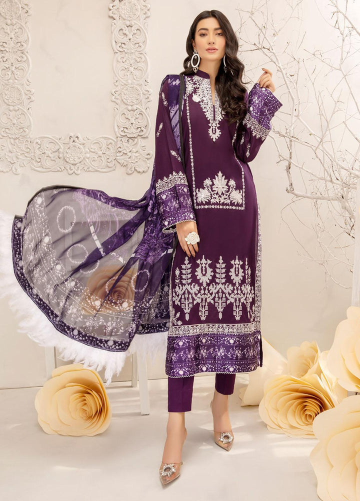 Kalyan by ZS Textiles Embroidered Chikankari Suits Unstitched 3 Piece ZS21KC-6 04 - Festive Collection