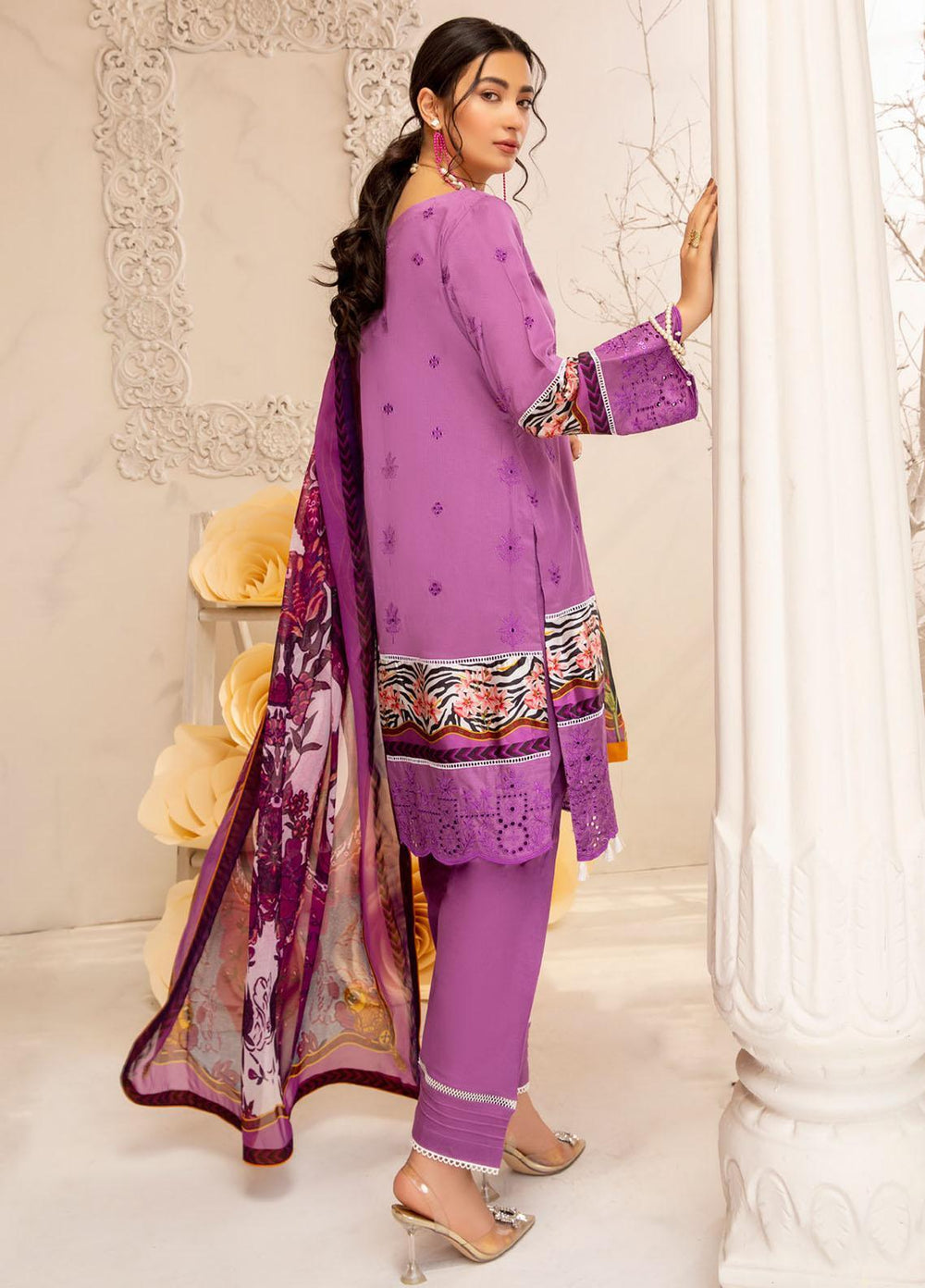 Kalyan by ZS Textiles Embroidered Chikankari Suits Unstitched 3 Piece ZS21KC-6 06 - Festive Collection