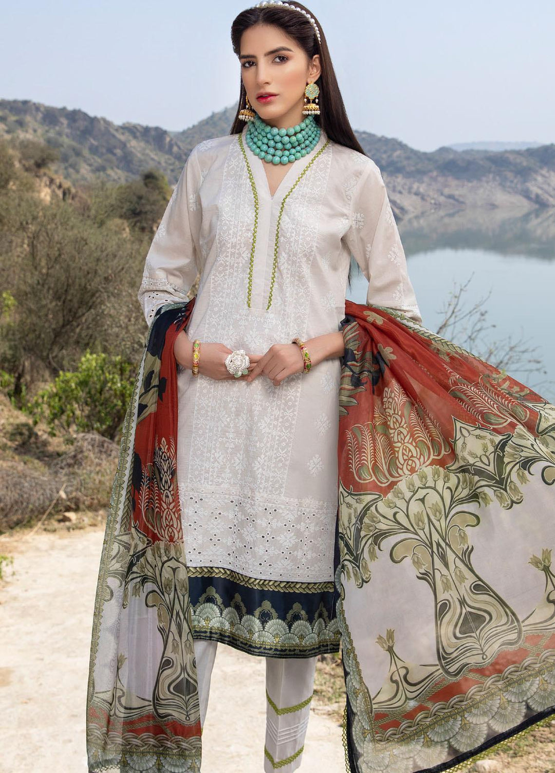 Kalyan by ZS Textiles Embroidered Chikankari Suits Unstitched 3 Piece ZS21KC-3 ZS-02 - Summer Collection