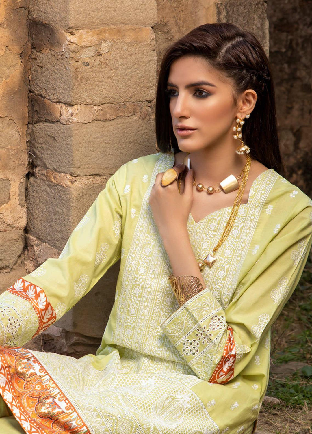 Kalyan by ZS Textiles Embroidered Chikankari Suits Unstitched 3 Piece ZS21KC-3 ZS-05 - Summer Collection