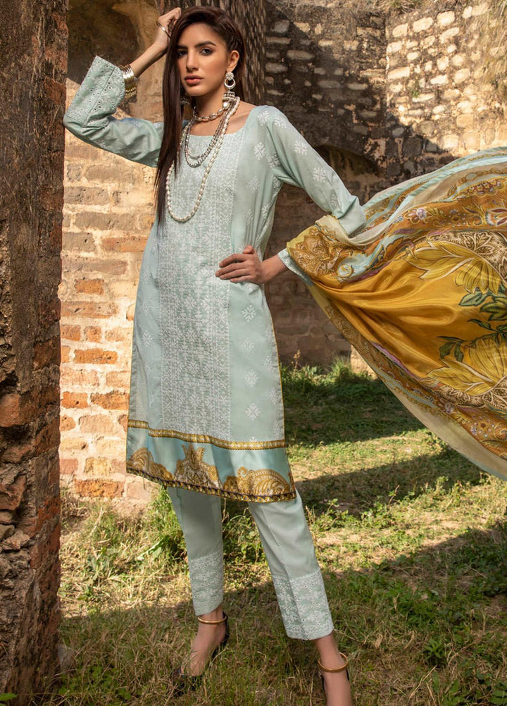 Kalyan by ZS Textiles Embroidered Chikankari Suits Unstitched 3 Piece ZS21KC-3 ZS-06 - Summer Collection