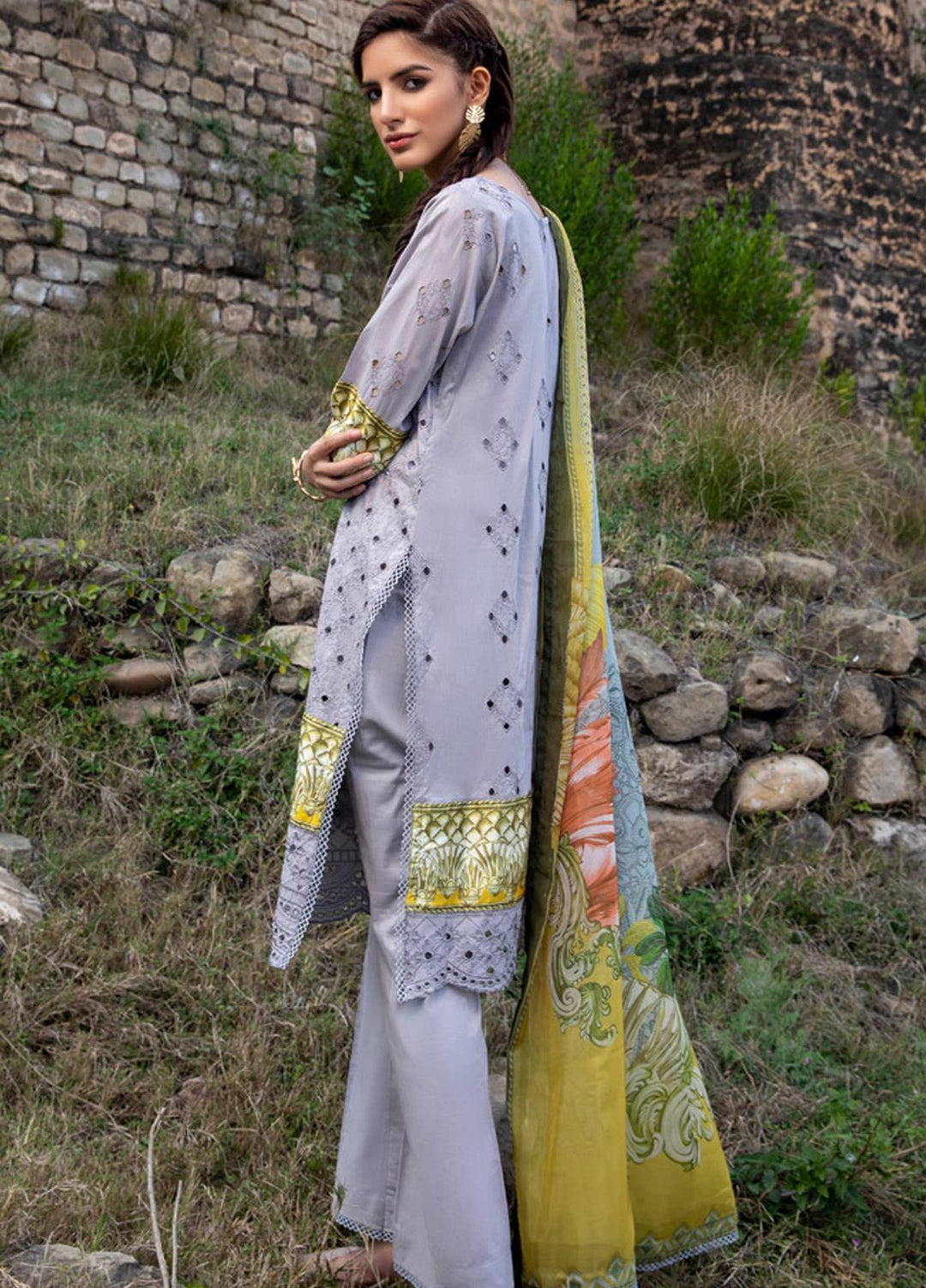 Kalyan by ZS Textiles Embroidered Chikankari Suits Unstitched 3 Piece ZS21KC-3 ZS-08 - Summer Collection