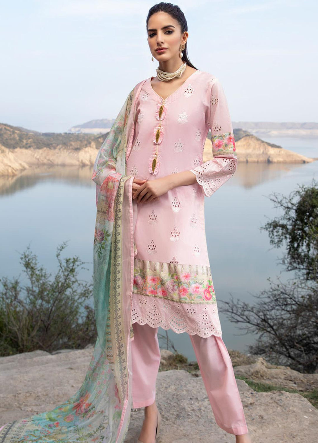 Kalyan by ZS Textiles Embroidered Chikankari Suits Unstitched 3 Piece ZS21KC-3 ZS-10 - Summer Collection