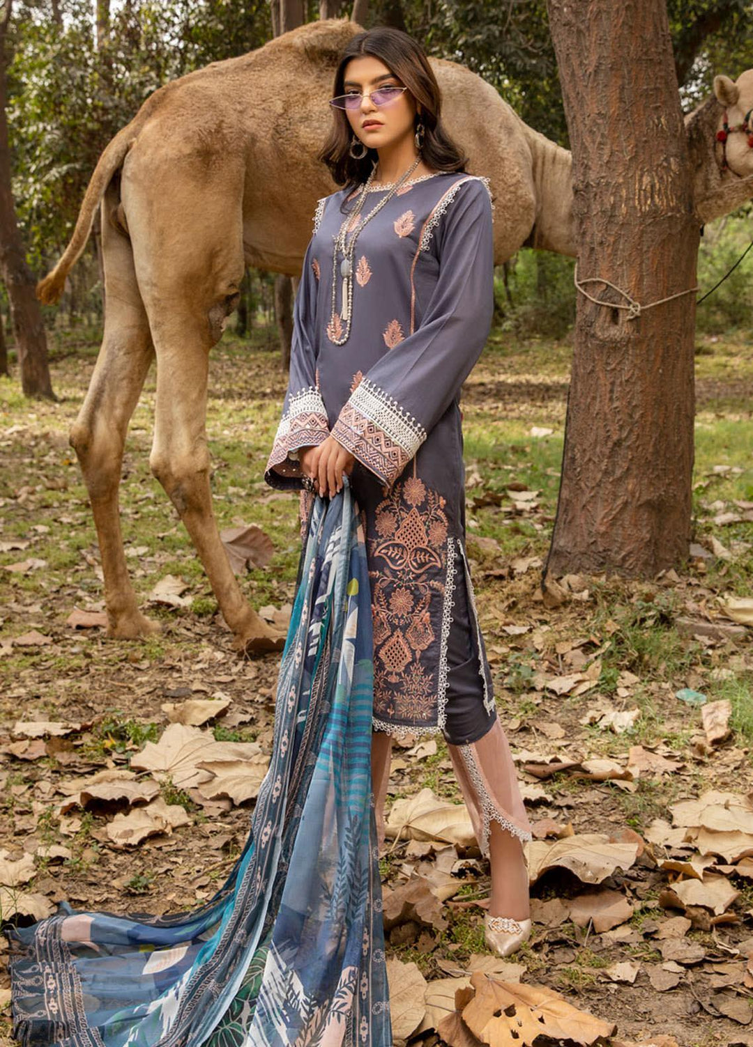 Kalyan by ZS Textiles Embroidered Chikankari Suits Unstitched 3 Piece ZS21KC-4 ZS-05 - Summer Collection