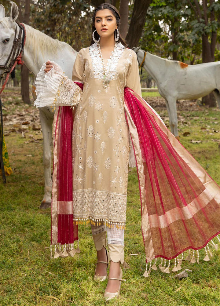 Kalyan by ZS Textiles Embroidered Chikankari Suits Unstitched 3 Piece ZS21KC-4 ZS-07 - Summer Collection