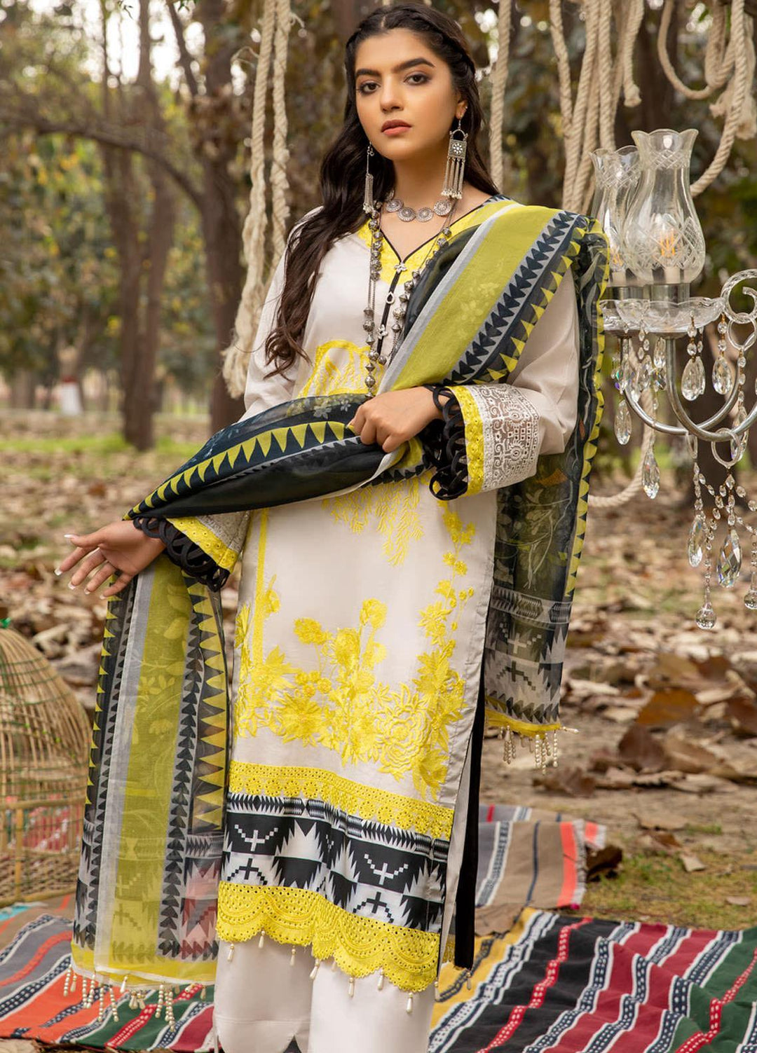 Kalyan by ZS Textiles Embroidered Chikankari Suits Unstitched 3 Piece ZS21KC-4 ZS-09 - Summer Collection