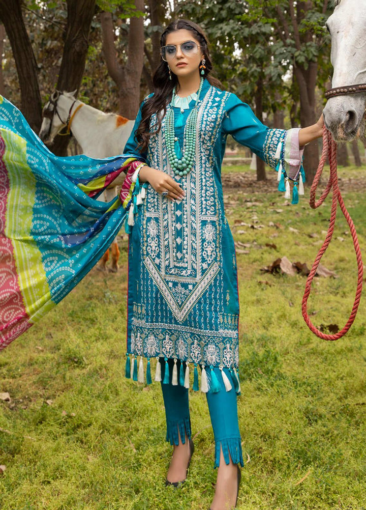 Kalyan by ZS Textiles Embroidered Chikankari Suits Unstitched 3 Piece ZS21KC-4 ZS-10 - Summer Collection