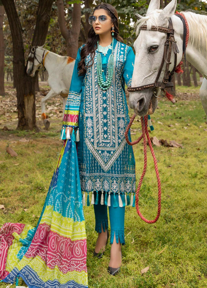 Kalyan by ZS Textiles Embroidered Chikankari Suits Unstitched 3 Piece ZS21KC-4 ZS-10 - Summer Collection