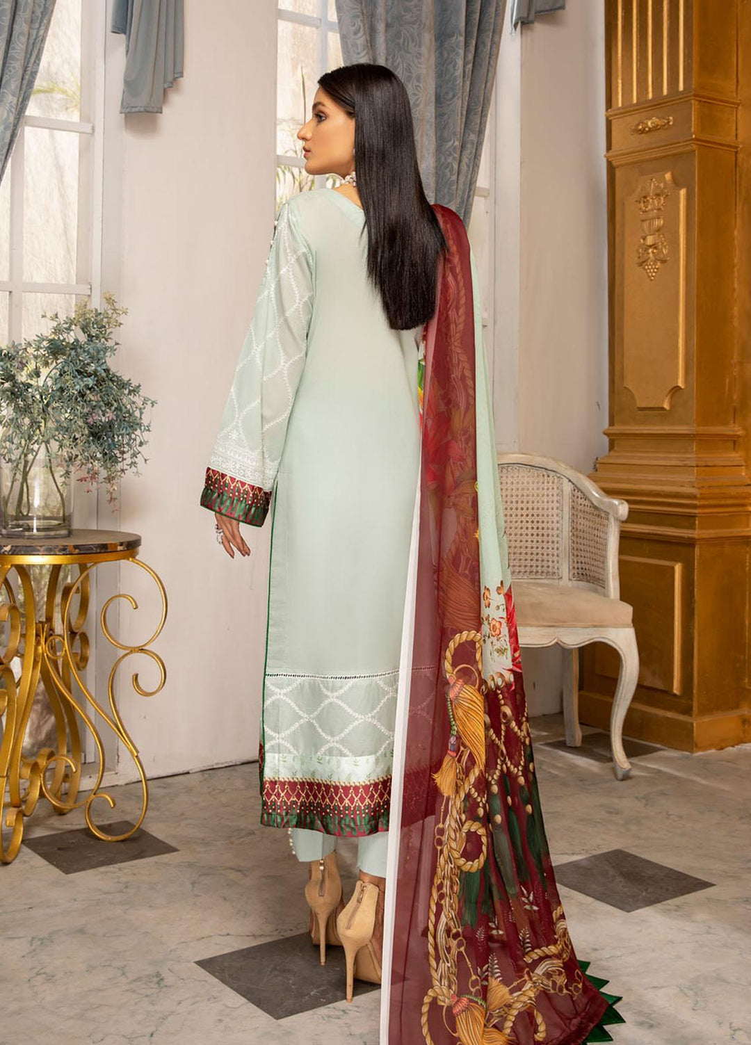 Kalyan by ZS Textiles Embroidered Chikankari Suits Unstitched 3 Piece ZS21KC-5 D-03 - Summer Collection