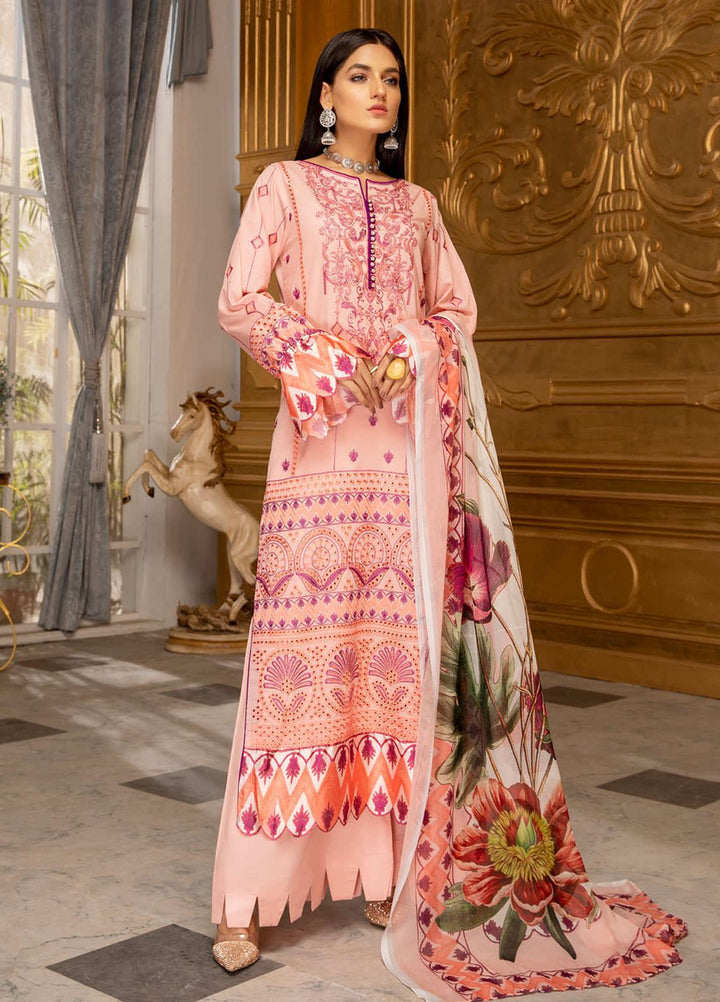 Kalyan by ZS Textiles Embroidered Chikankari Suits Unstitched 3 Piece ZS21KC-5 D-05 - Summer Collection