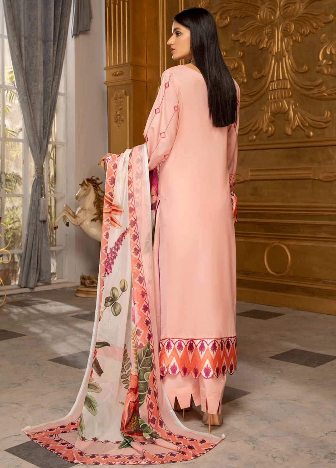 Kalyan by ZS Textiles Embroidered Chikankari Suits Unstitched 3 Piece ZS21KC-5 D-05 - Summer Collection