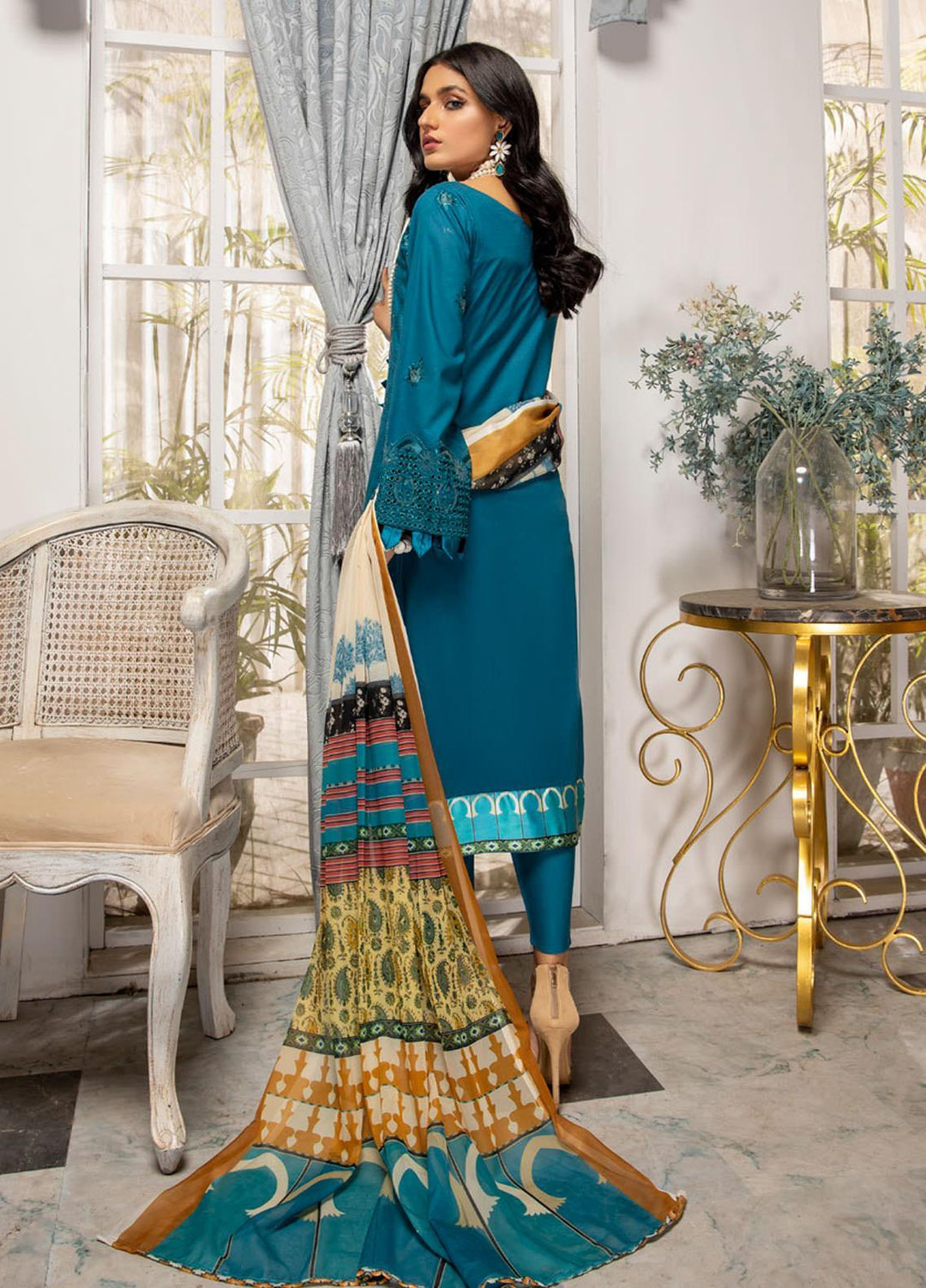 Kalyan by ZS Textiles Embroidered Chikankari Suits Unstitched 3 Piece ZS21KC-5 D-12 - Summer Collection