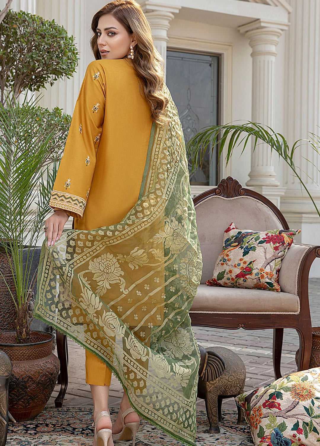 Kalyan By ZS Textiles Embroidered Jacquard Suits Unstitched 3 Piece ZS21K KBO-4 - Winter Collection
