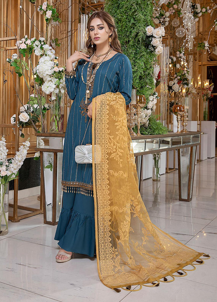 Kalyan By ZS Textiles Embroidered Jacquard Suits Unstitched 3 Piece ZS21K KBO-7 - Winter Collection