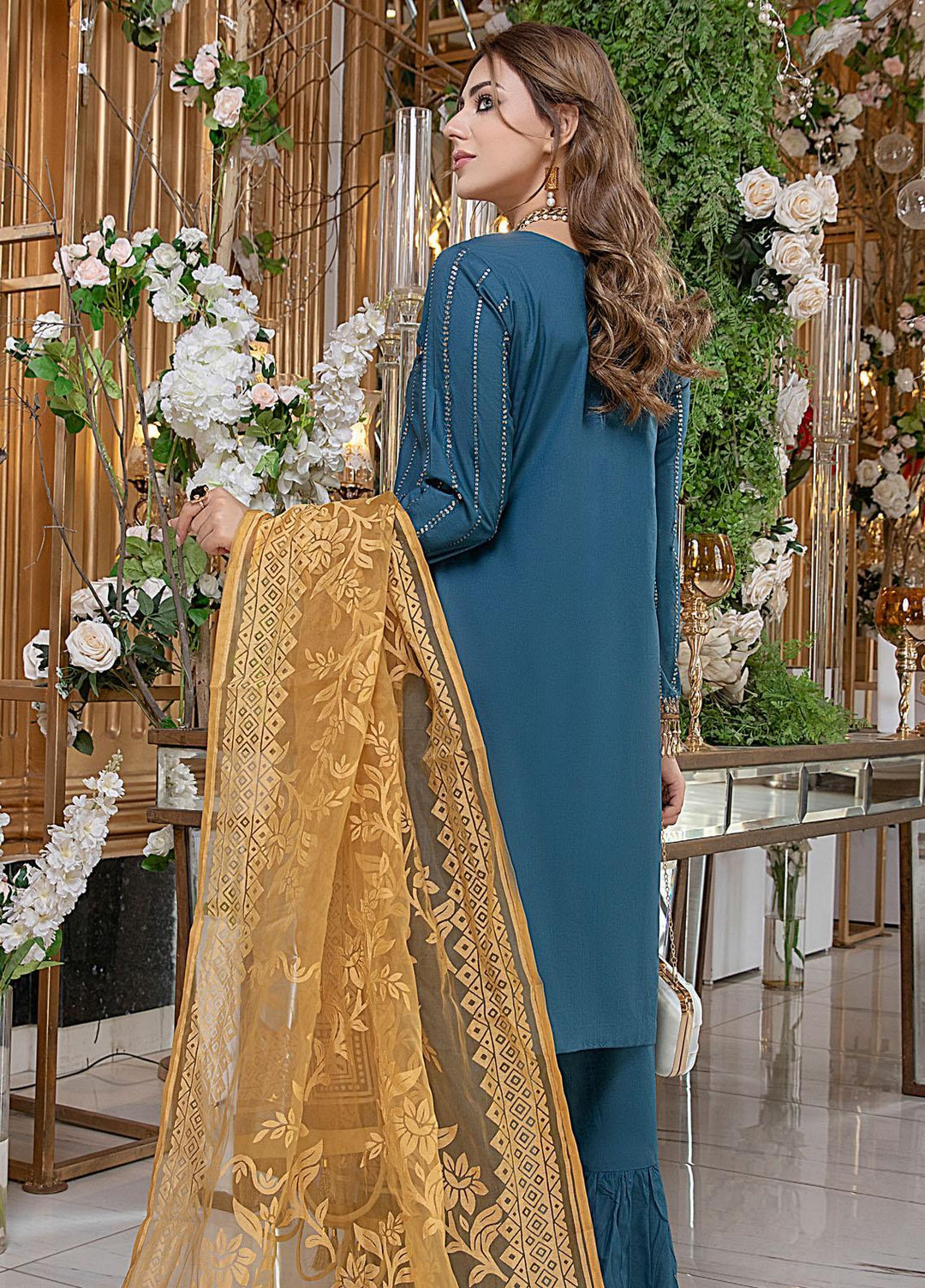 Kalyan By ZS Textiles Embroidered Jacquard Suits Unstitched 3 Piece ZS21K KBO-7 - Winter Collection