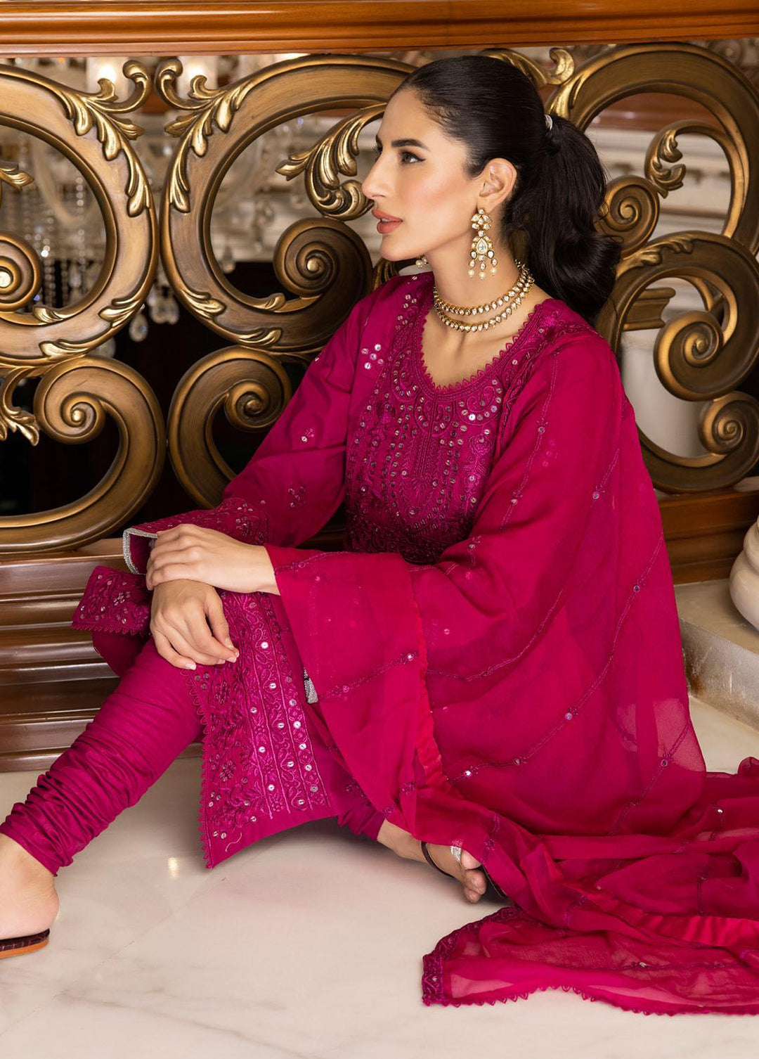Kalyan By ZS Textiles Embroidered Lawn Suits Unstitched 3 Piece ZS23KE D-09 - Eid Collection