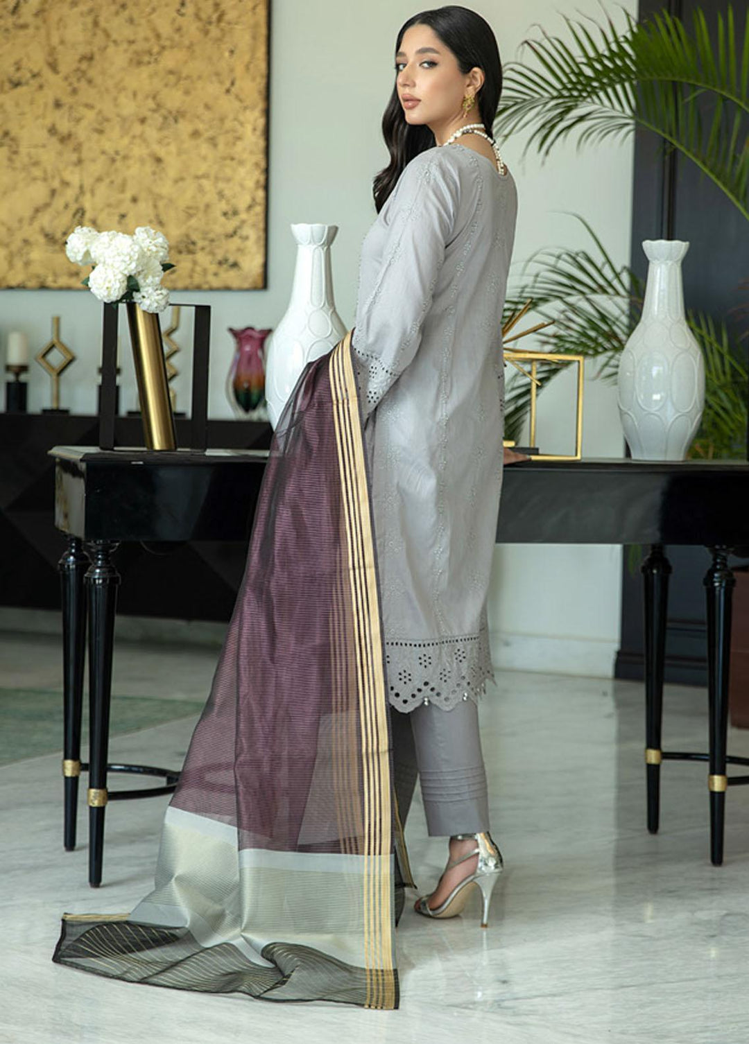 Kalyan By ZS Textiles Embroidered Chikankari Suits Unstitched 3 Piece KZS22F 03 - Festive Collection