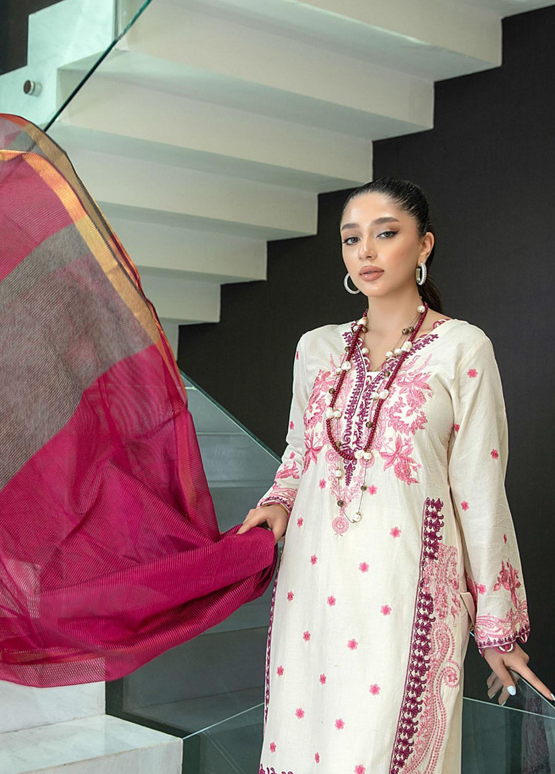 Kalyan By ZS Textiles Embroidered Chikankari Suits Unstitched 3 Piece KZS22F 07 - Festive Collection