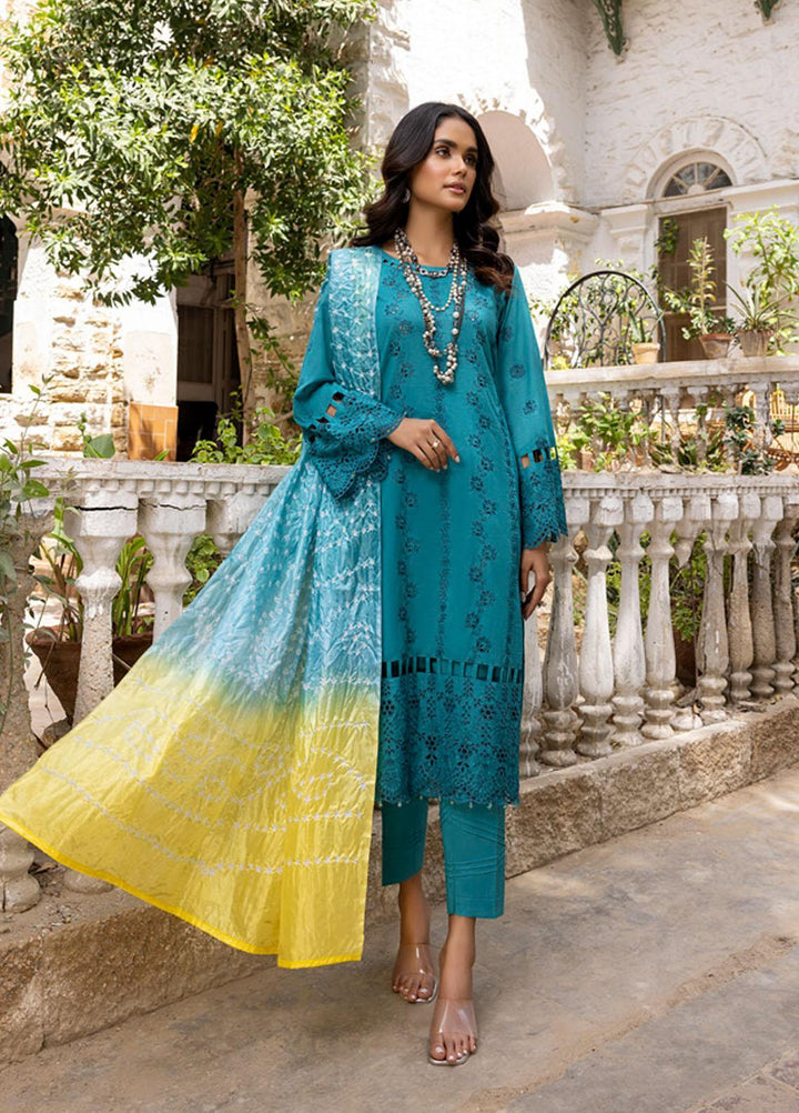 Kalyan By ZS Textiles Embroidered Lawn Suits Unstitched 3 Piece ZS23K D4 - Summer Collection
