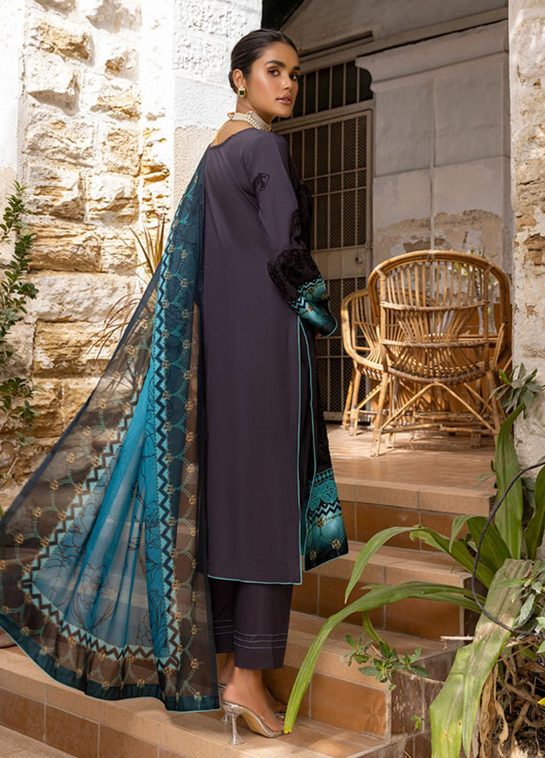 Kalyan By ZS Textiles Embroidered Lawn Suits Unstitched 3 Piece ZS23K D6 - Summer Collection