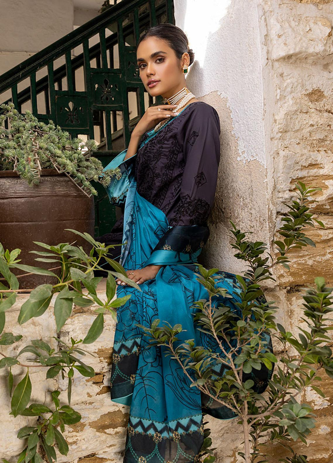 Kalyan By ZS Textiles Embroidered Lawn Suits Unstitched 3 Piece ZS23K D6 - Summer Collection