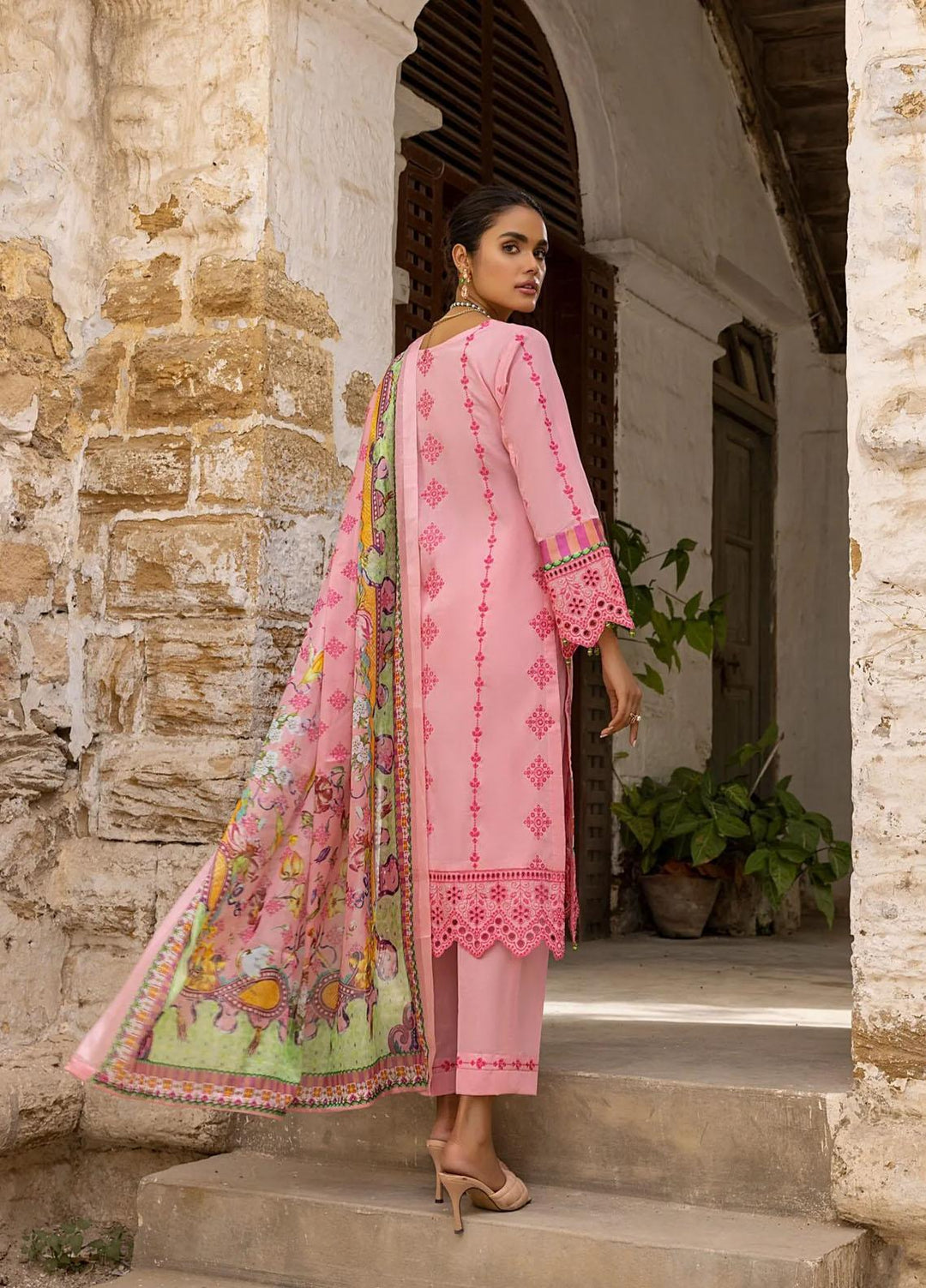 Kalyan By ZS Textiles Embroidered Lawn Suits Unstitched 3 Piece ZS23K D7 - Summer Collection