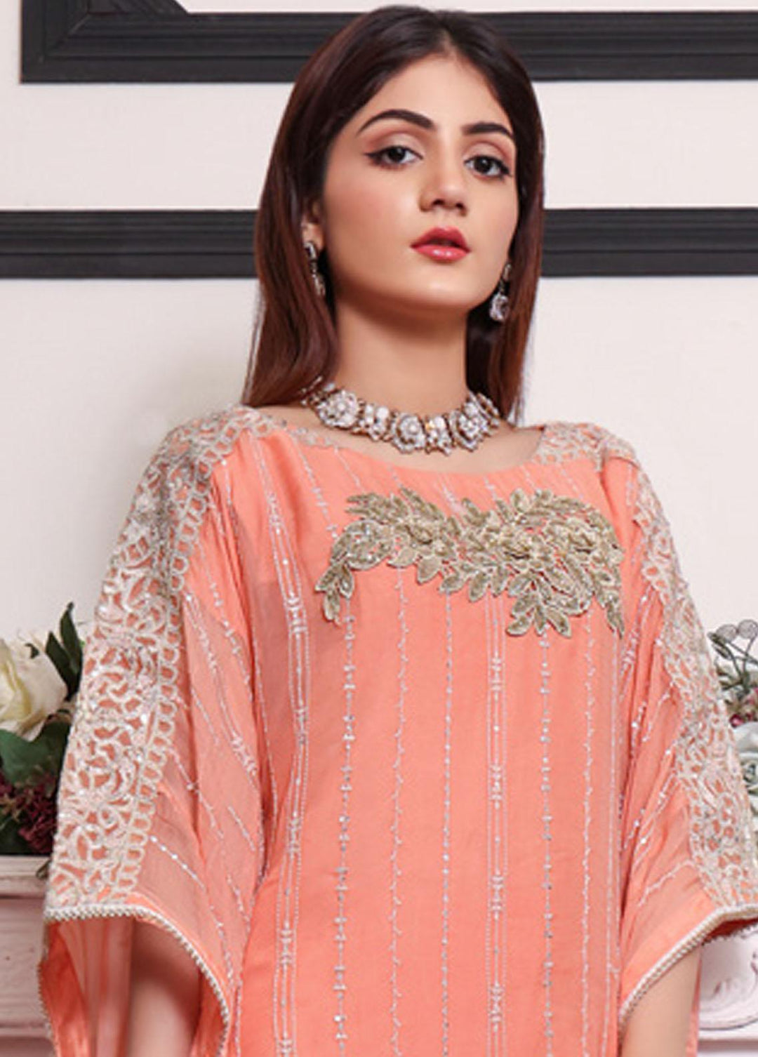 Kalyan By ZS Textiles Embroidered Chiffon Suits Unstitched 3 Piece KLY23C KLC23-1 - Luxury Collection