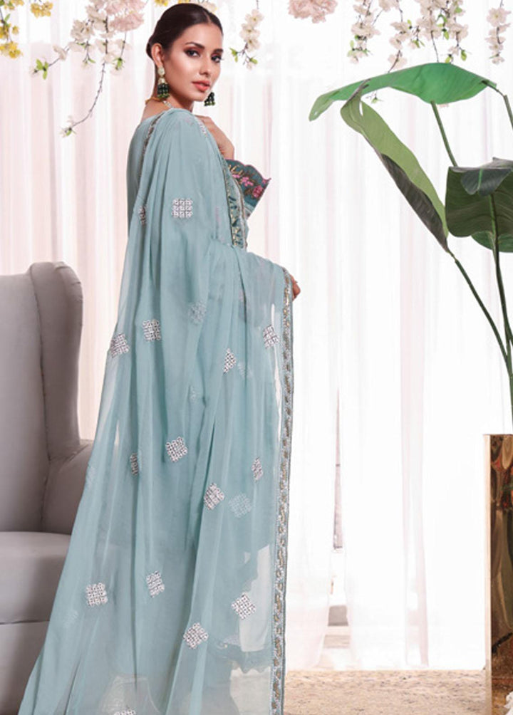 Kalyan By ZS Textiles Embroidered Chiffon Suits Unstitched 3 Piece KLY23C KLC23-5 - Luxury Collection