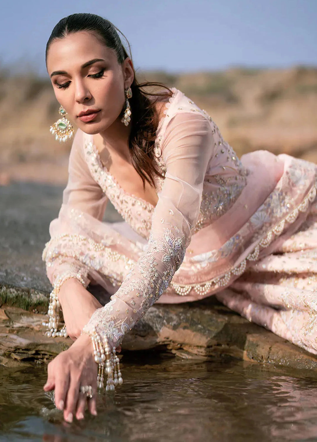Kamari By Emaan Adeel Embroidered Organza Suit Unstitched 3 Piece EA24KR Amour - Formal Collection