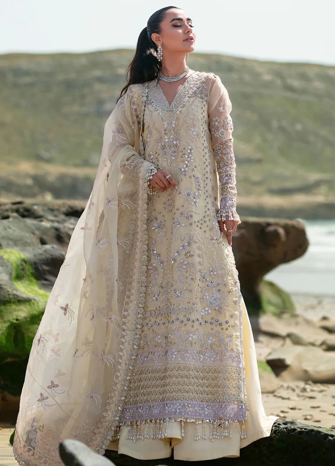 Kamari By Emaan Adeel Embroidered Organza Suit Unstitched 3 Piece EA24KR Ellie - Formal Collection