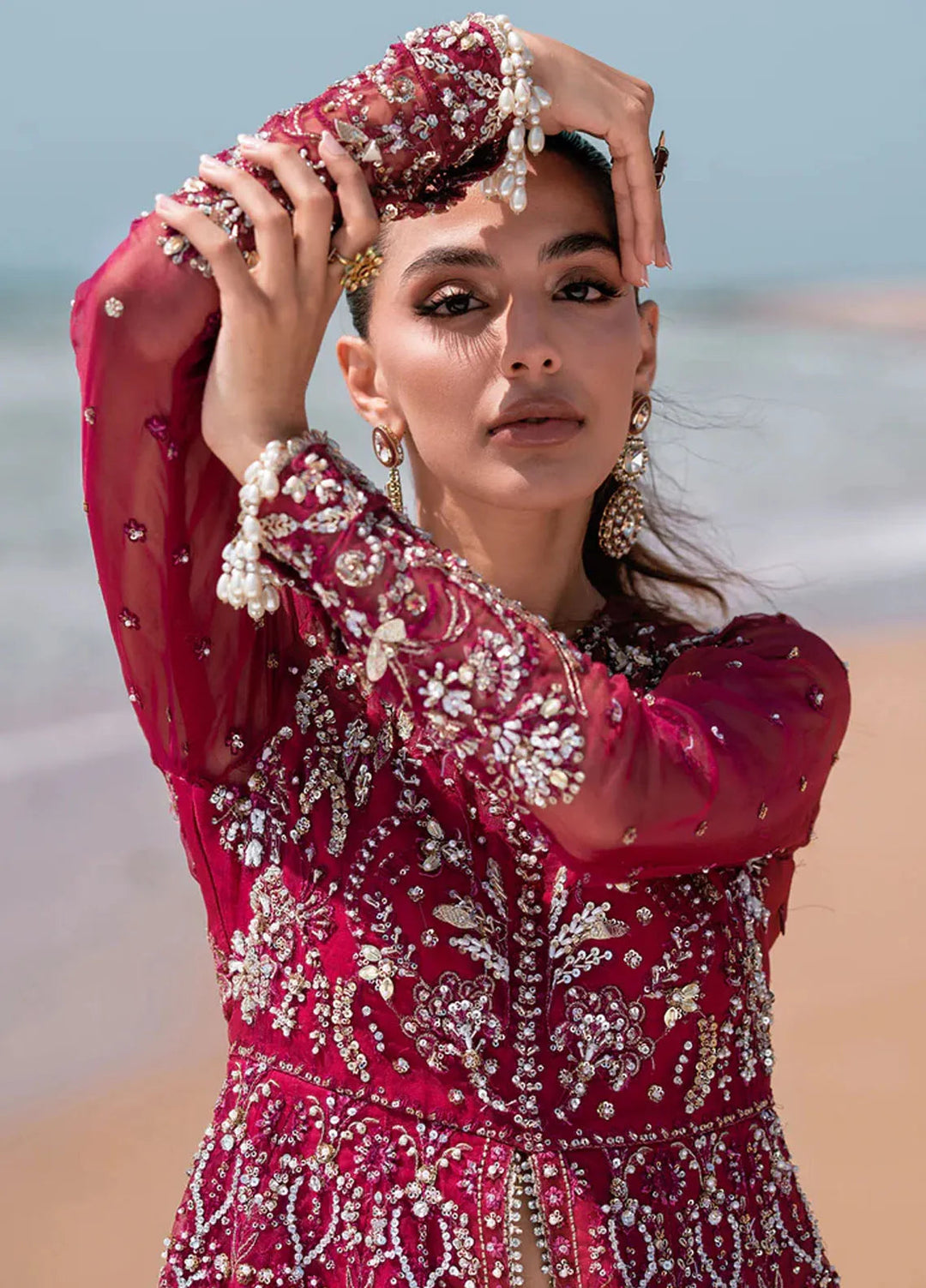 Kamari By Emaan Adeel Embroidered Organza Suit Unstitched 3 Piece EA24KR Flora - Formal Collection