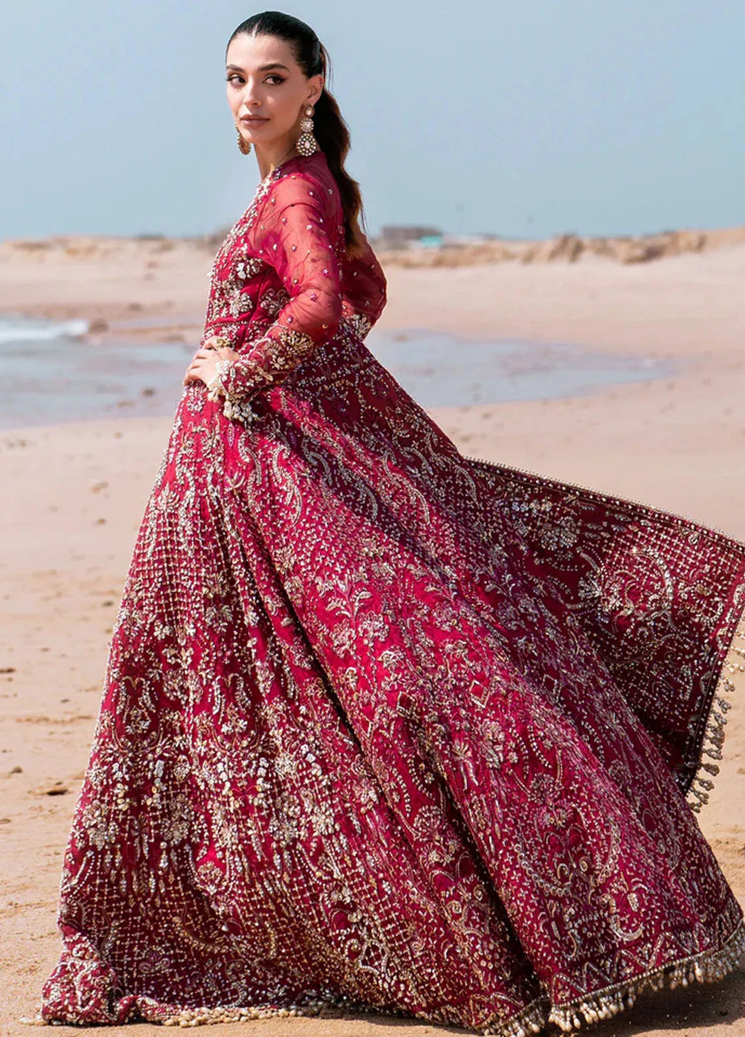 Kamari By Emaan Adeel Embroidered Organza Suit Unstitched 3 Piece EA24KR Flora - Formal Collection