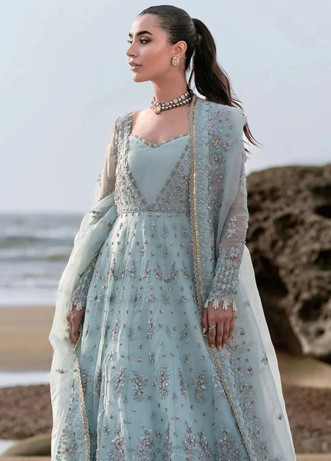 Kamari By Emaan Adeel Embroidered Organza Suit Unstitched 3 Piece EA24KR Lunya - Formal Collection