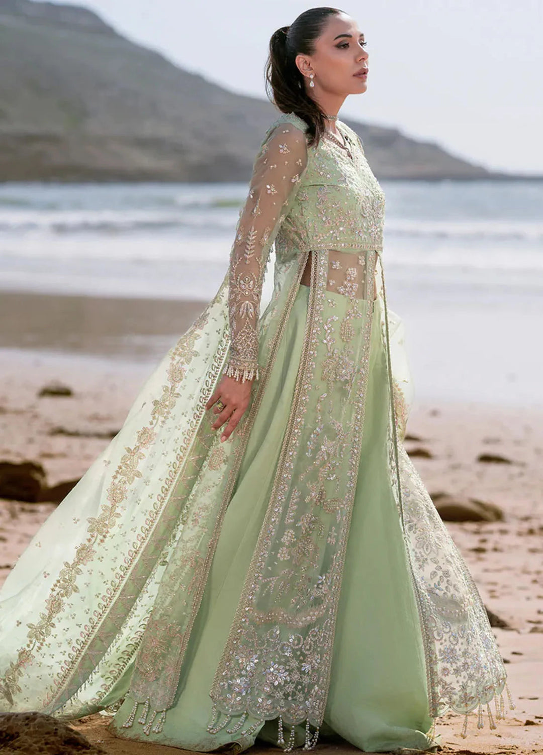 Kamari By Emaan Adeel Embroidered Organza Suit Unstitched 3 Piece EA24KR Noir - Formal Collection