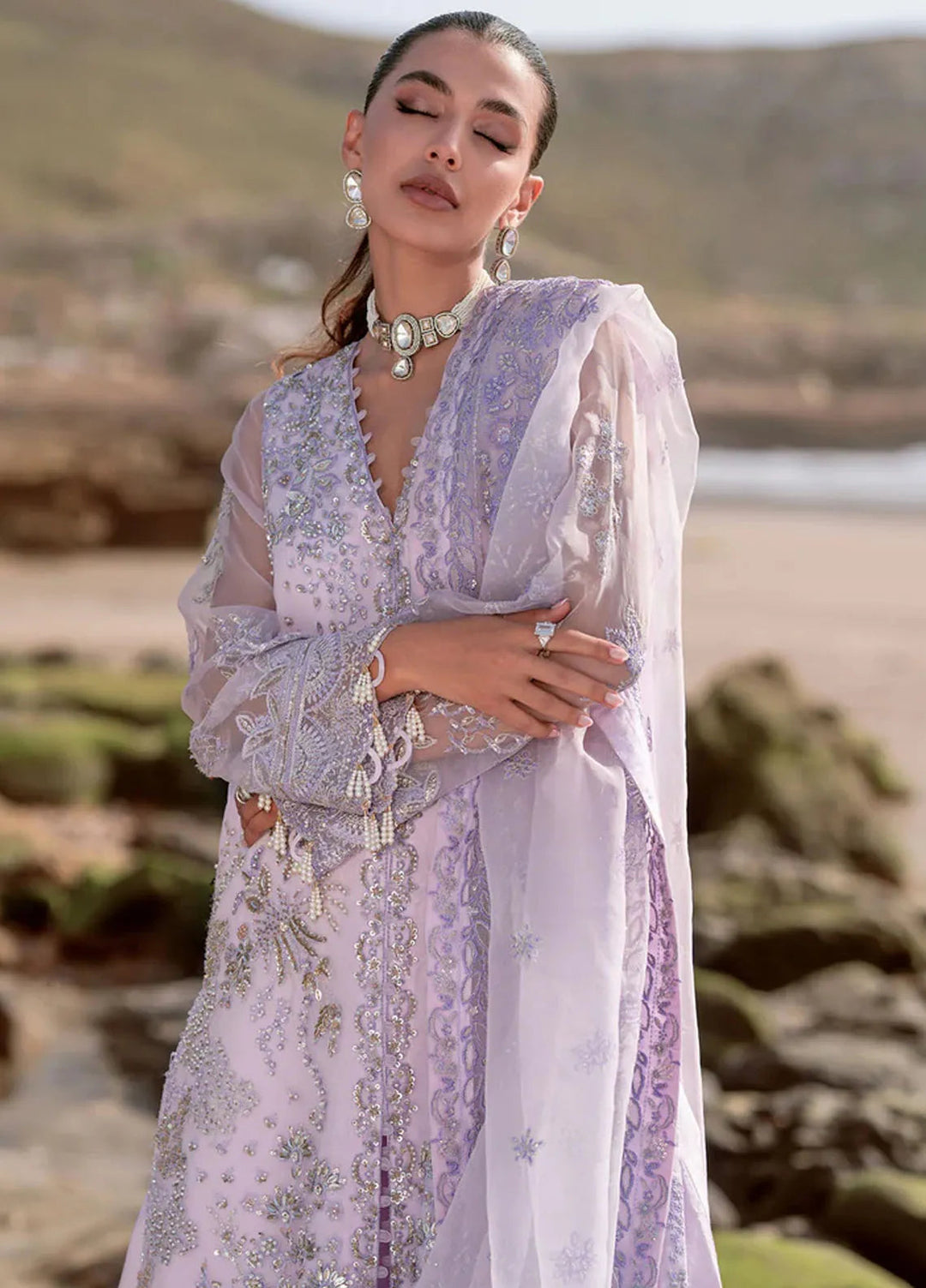 Kamari By Emaan Adeel Embroidered Organza Suit Unstitched 3 Piece EA24KR Selina - Formal Collection