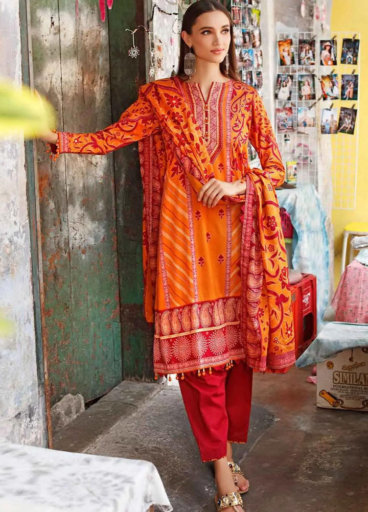 Kantha By Gul Ahmed Printed Lawn Suits Unstitched 3 Piece DN-22063 B - Summer Collection