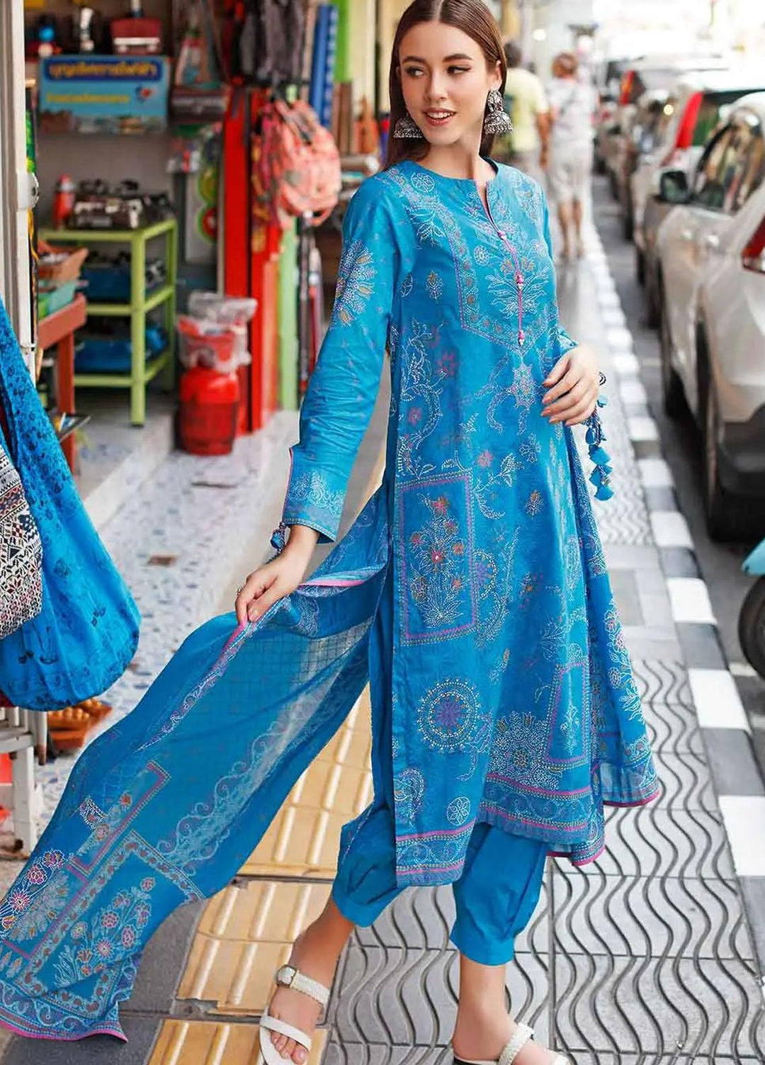 Kantha By Gul Ahmed Printed Lawn Suits Unstitched 3 Piece DN-22064 A - Summer Collection