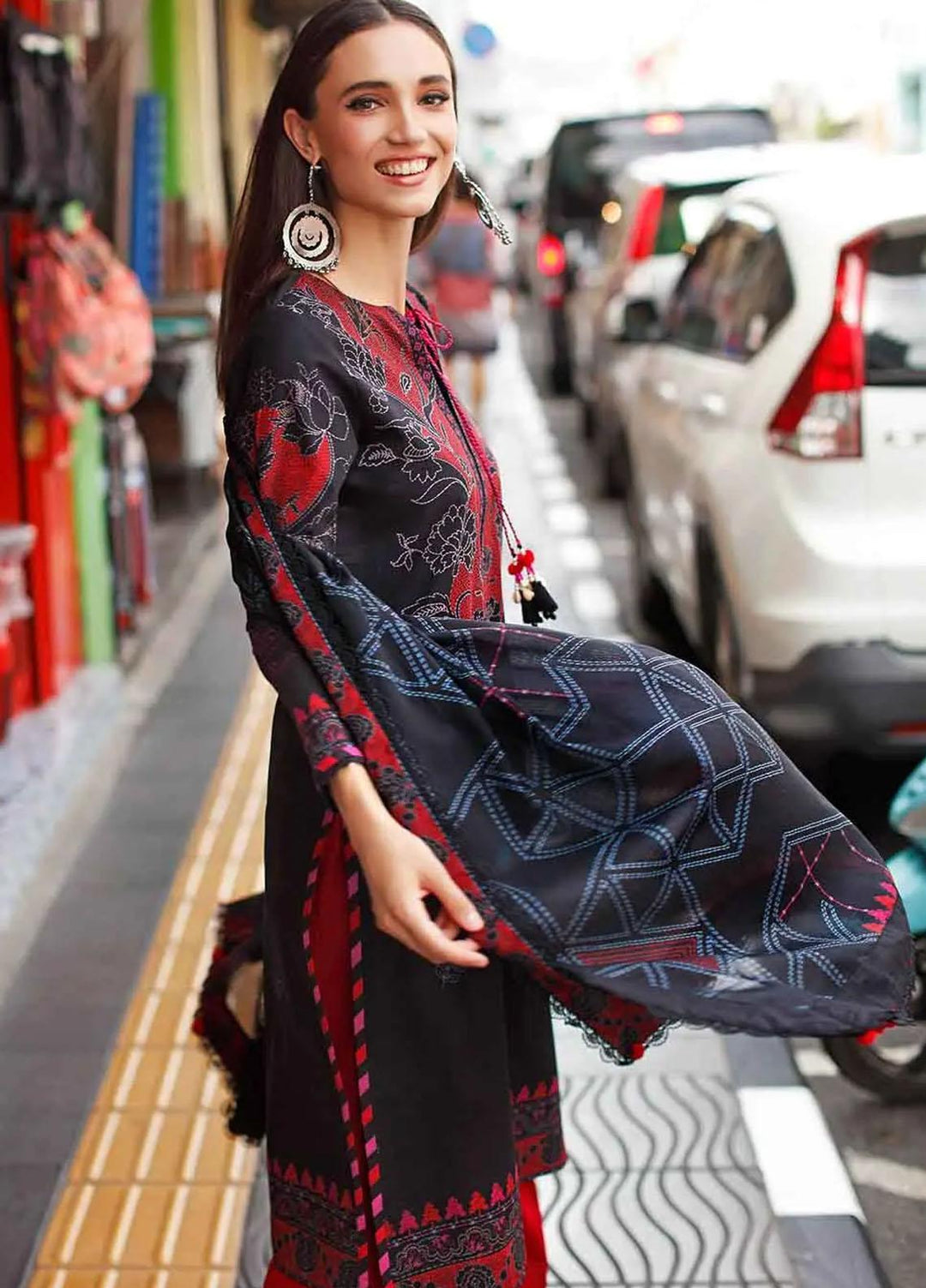 Kantha By Gul Ahmed Printed Lawn Suits Unstitched 3 Piece DN-22066 B - Summer Collection