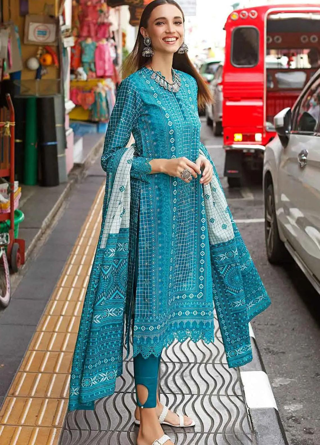 Kantha By Gul Ahmed Printed Lawn Suits Unstitched 2 Piece TL-22029 B - Summer Collection