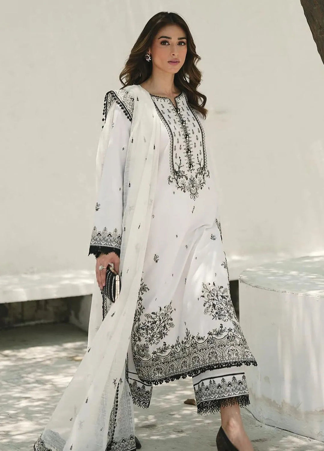 Kanwal Malik Pret Embroidered Lawn 3 Piece Suit Celine